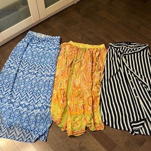 Three maxi skirts